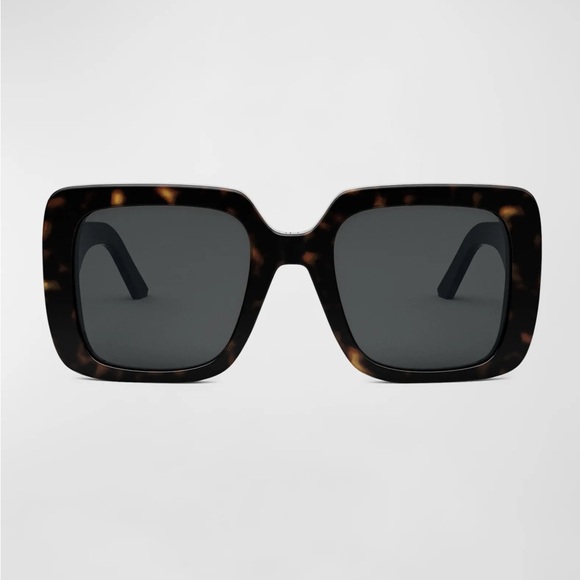 New Christian Dior "Wildior S3U" square sunglasses $470 Brown and Gray - Picture 2 of 16